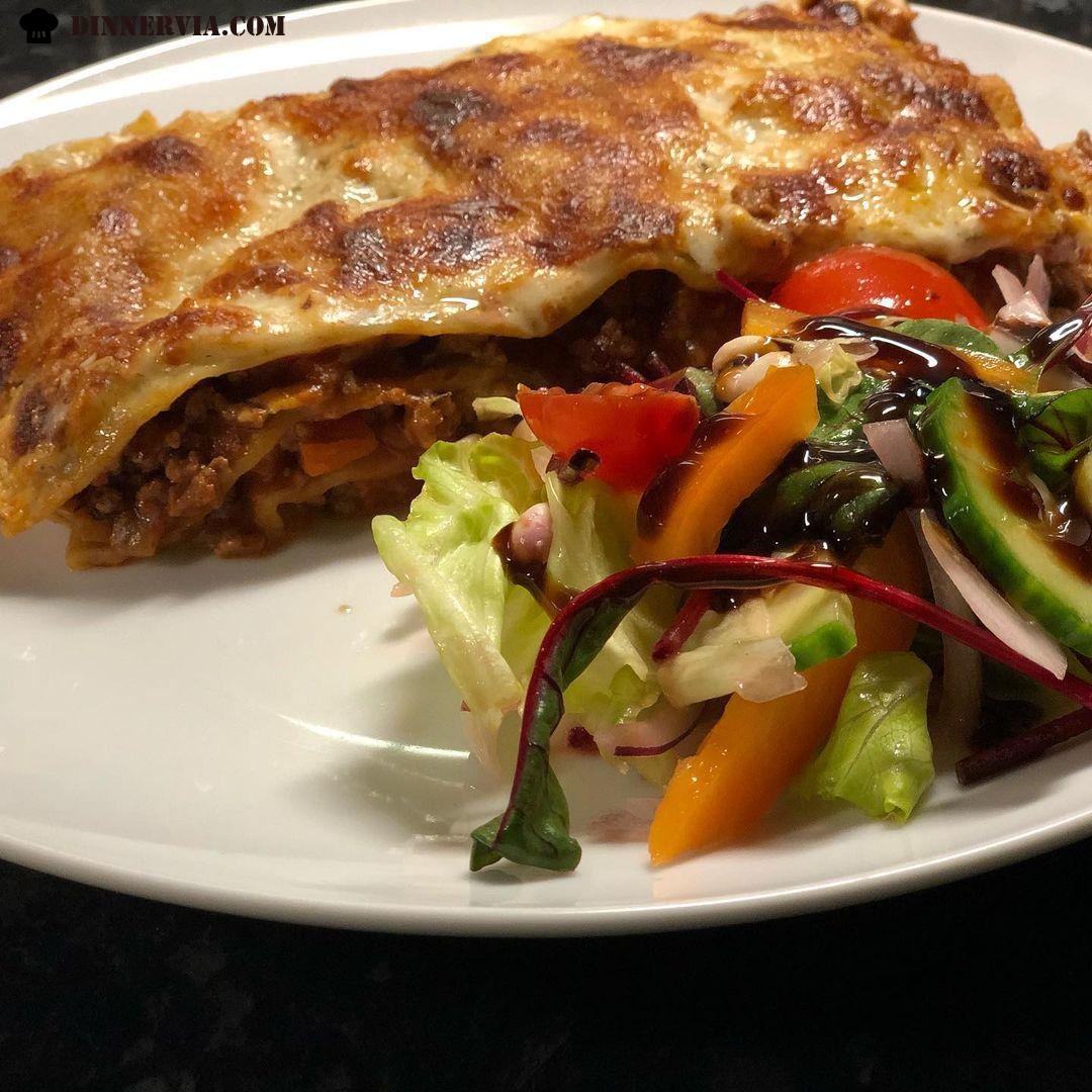 No Sunday roast today Lazy Lasagne with salad from Grammys