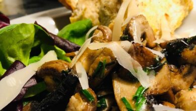 Simple Saturday supper Garlic Mushroom medley in olive oil and