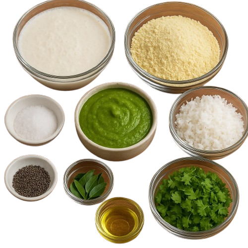 Main ingredients to make Sandwich Dhokla
