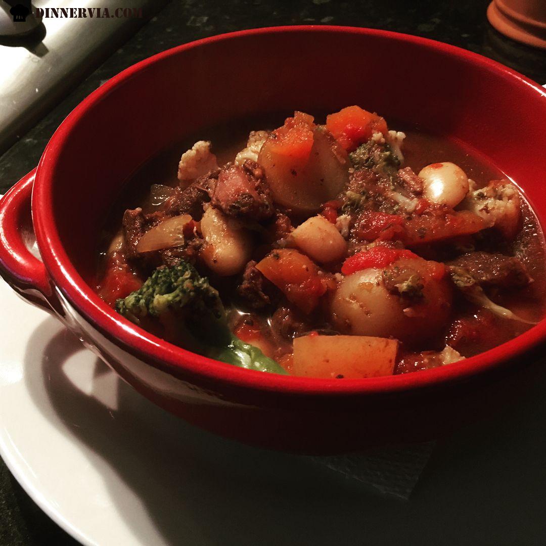 Grammys hearty Greek beef broth