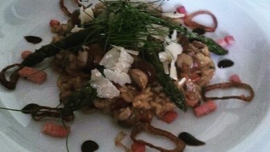 Here it is Grammys Kitchen Springtime risotto mushrooms pancetta and