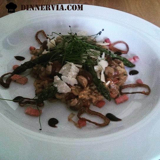 Here it is Grammys Kitchen Springtime risotto mushrooms pancetta and