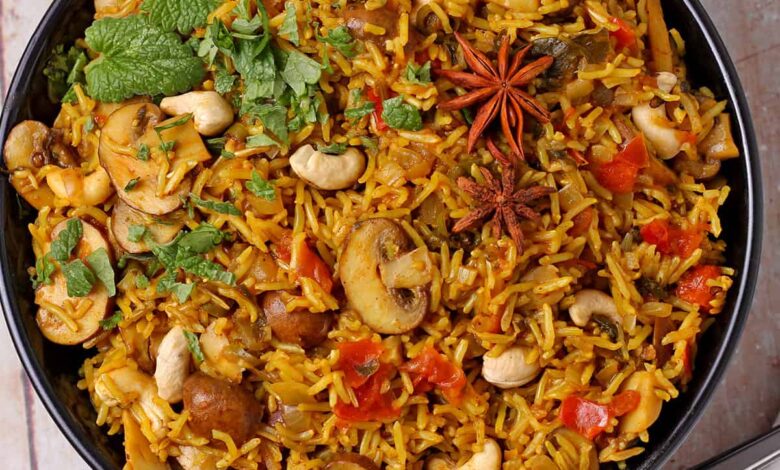 Mushroom Biryani Recipe