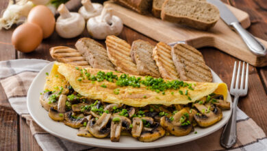 Mushroom and Cheese Omelette Recipe