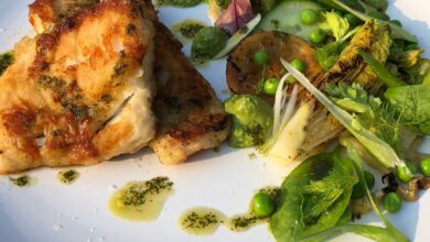 Pan-Fried Cod Loin with Braised Fennel, Broccoli Mint Fondue Recipe