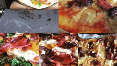 Pizzas galore from Grammys pizza oven Duck Brie pepperoni