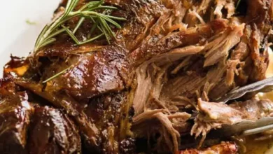 Slow-cooked lamb